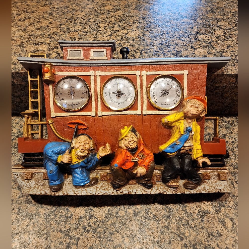 New Haven Vintage Train/Hobo Thermometer/Barometer